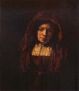 Portrait of an Old Woman Rembrandt